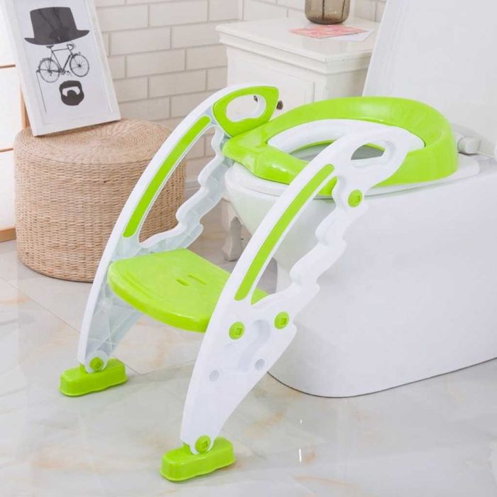 Детска седалка-адаптор за тоалетна чиния със стълба