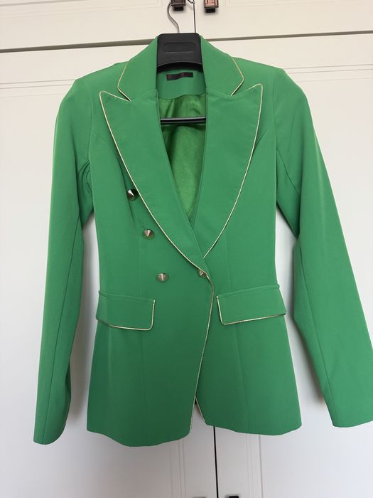 Costum elegant verde 2 piese BBY (Sacou & Pantaloni) - Mărimea S / 36
