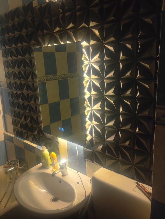Oglinda baie 70x50 ,3 luminii ambientale + dezaburire