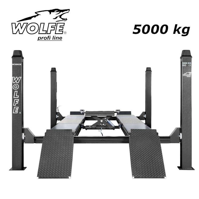 Четириколонен подемник за реглаж 5тонен, в комплект с ножичен крик