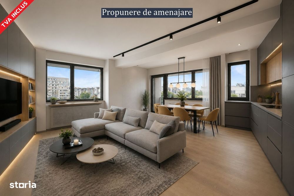 #Amenajează-l cum îți place | Decomandat: 3 camere, 2 băi | TVA inclus — fotografia 1