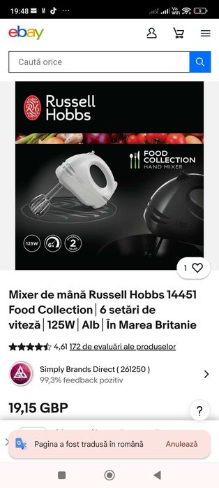 Mixer de mâna Russell Hobbs