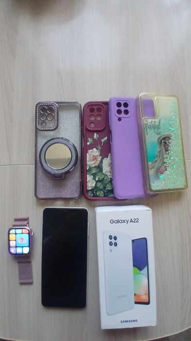 Самсунг А 22+смарт часы X8 pro