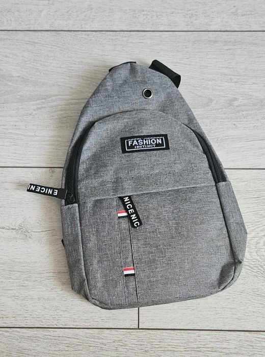 Rucsac gri crossbody