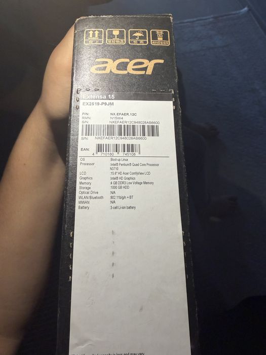 Срочно продам ноутбук acer