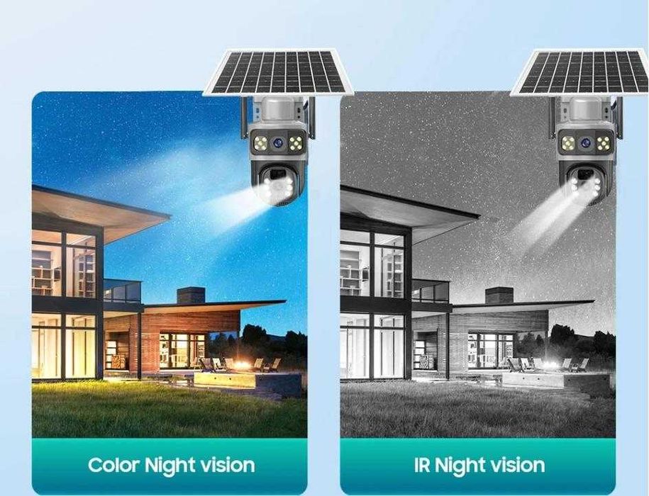 Соларна PTZ Full HD Въртяща Камера V380-P3M / 4G Sim карта