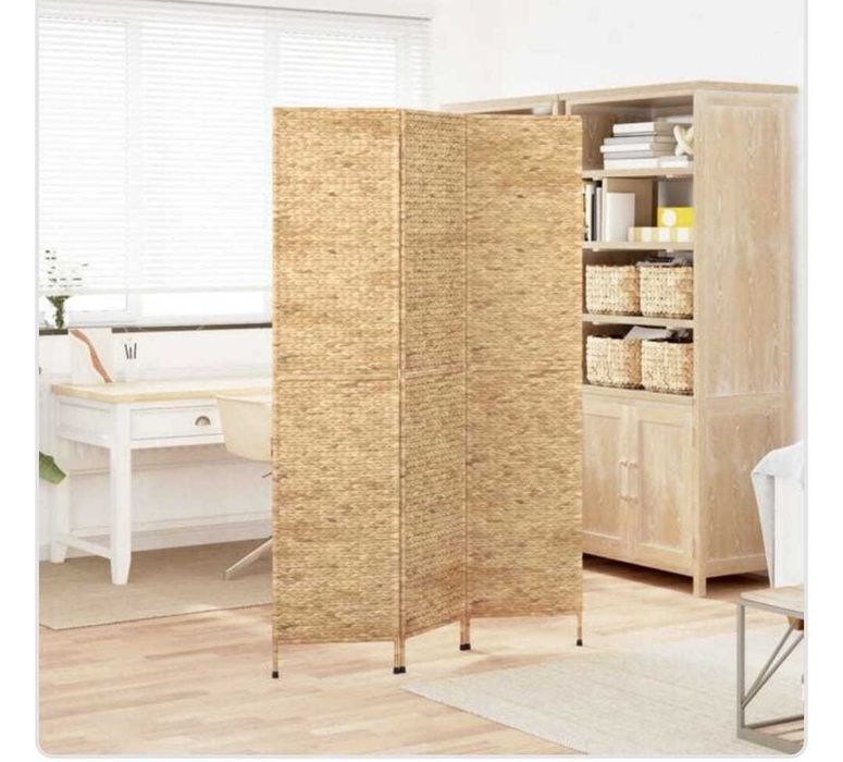 vidaXL Paravan de cameră cu 3 panouri, 122x180 cm, zambilă de apă