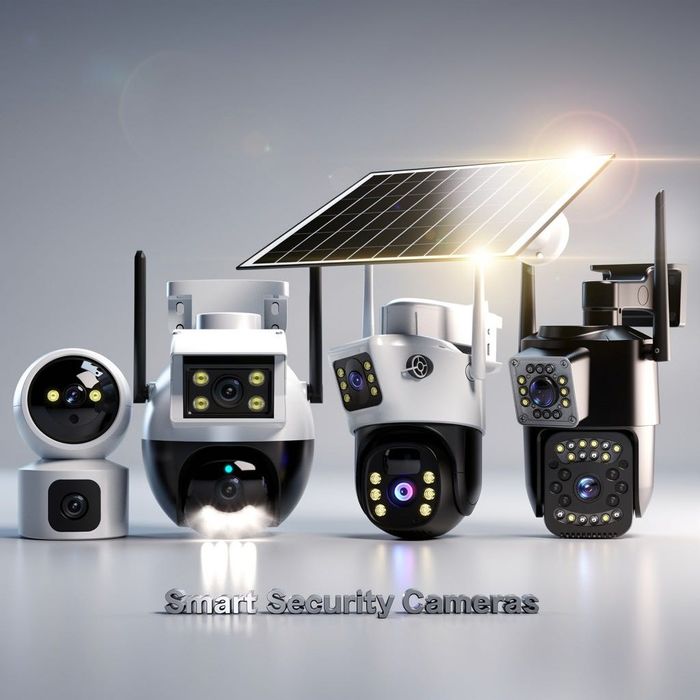 Онлайн IP солнечная панель с двойным объективом камера видеонаблюдения