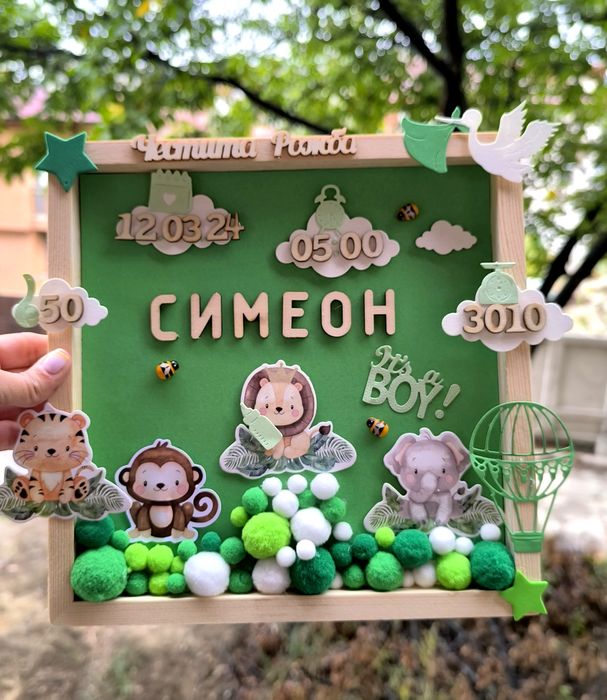 3D бебешка визитка