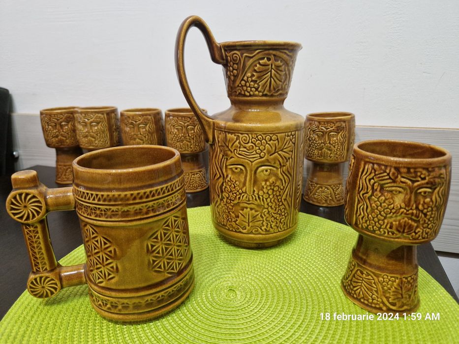 Set pahare vin din ceramica