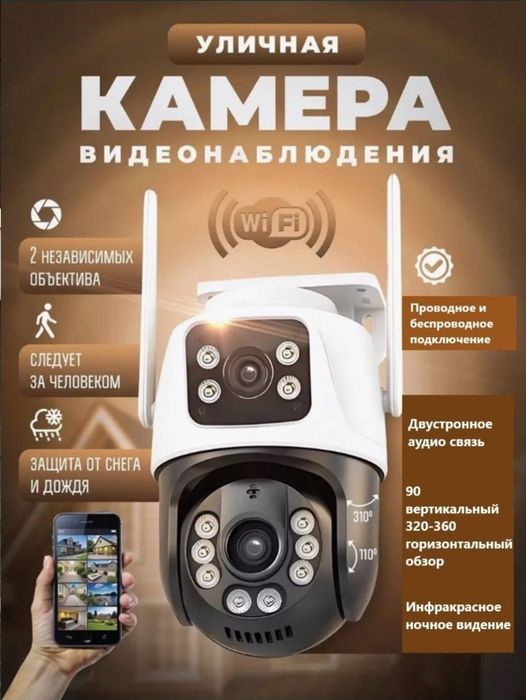 PTZ Smart WiFi Kamera 360 camera наружная камера iCSee