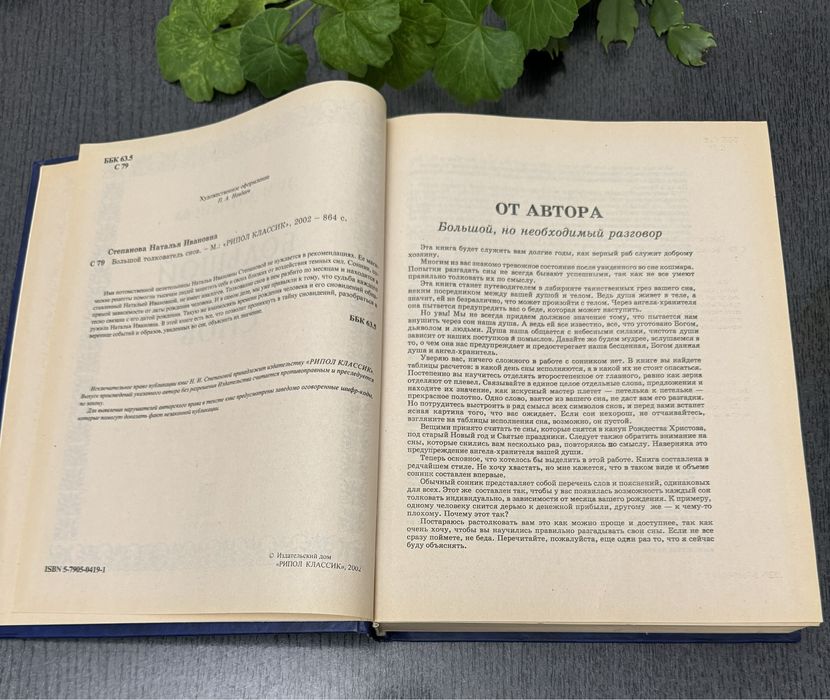 Книга «Больщлй толкователь снов»