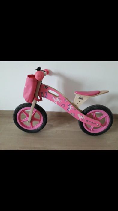 Bicicleta lemn fara pedale