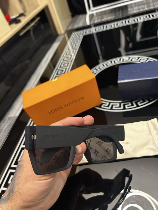 Ochelari Louis Vuitton Monogram Black Shield Luxury Design NOI cu Cutie