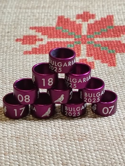 Пожизнени пръстени  2026 г. за гълъби,папагали и други видове птици