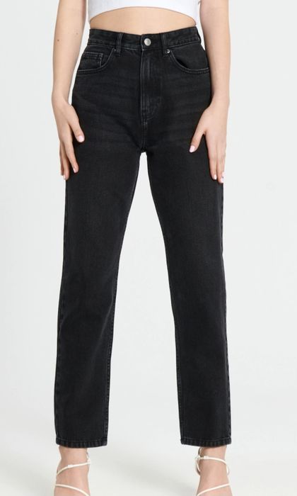 Blugi mom fit negri Sinsay