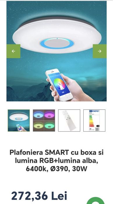 Lampa Aplica cu Boxa Bluetooth