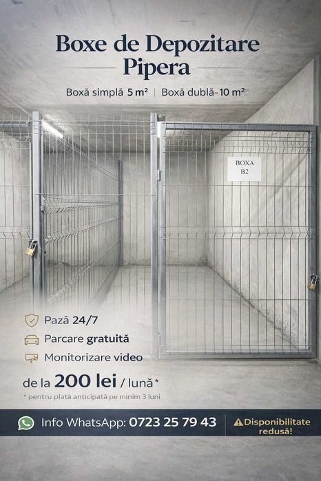 Boxă depozitare 5 m² – Ivory Residence Pipera