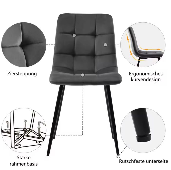Set 4 scaune tapițate