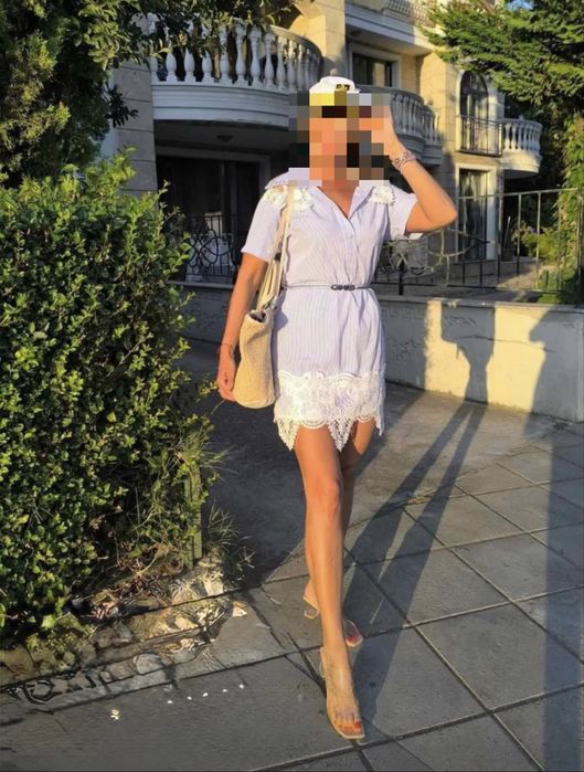 Дамска рокля с камъни