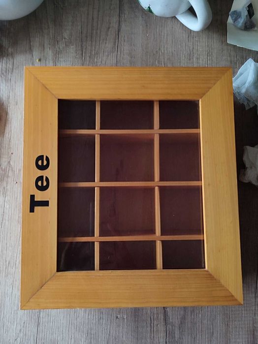 Дървена кутия за чай