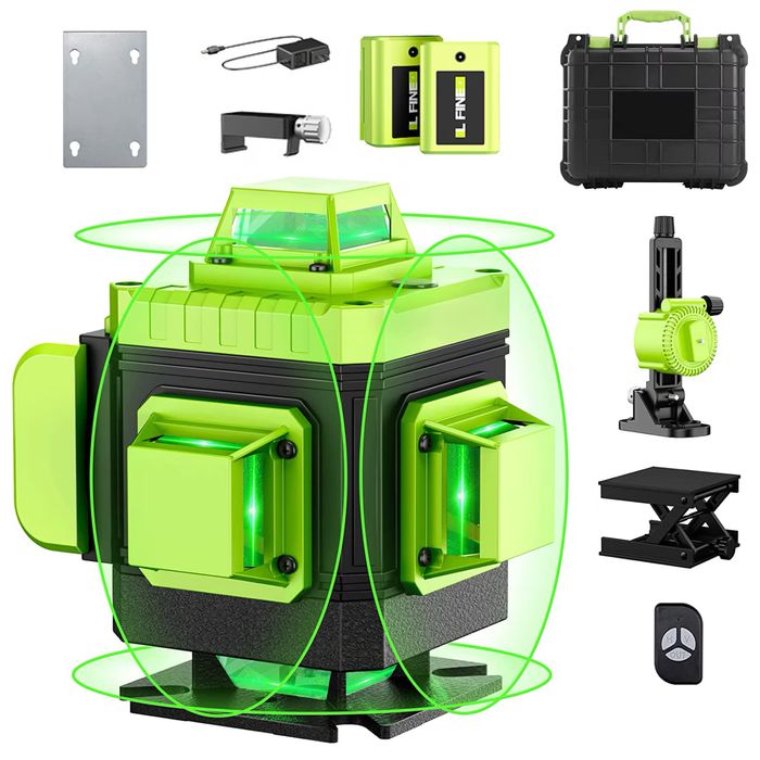 Немски 4D ЛАЗЕРЕН НИВЕЛИР с 16 линии StahlMayer ПОДАРЪК стойка