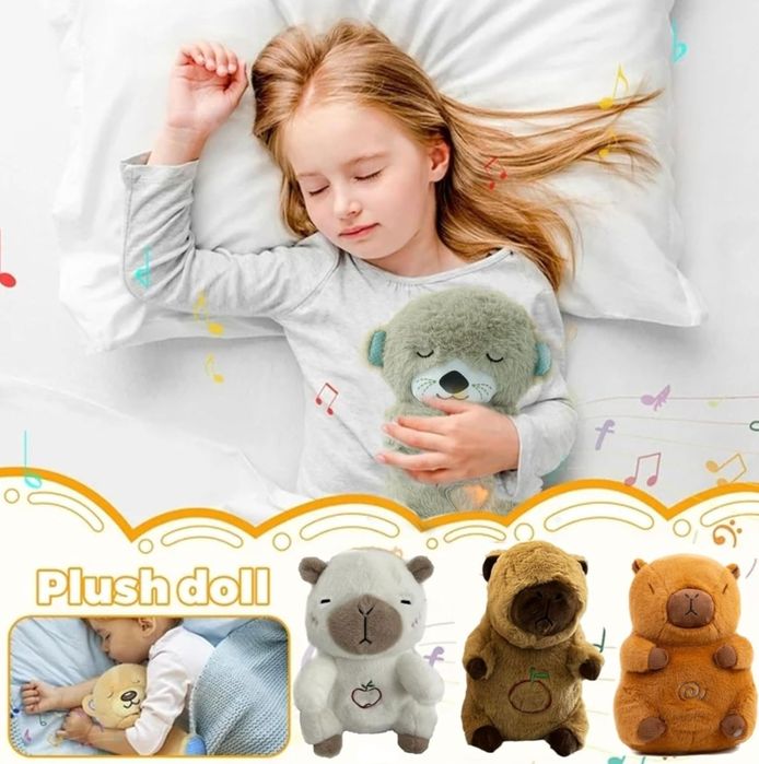 Интерактивна плюшена дишаща играчка Капибара, плюшена Капибара с музик