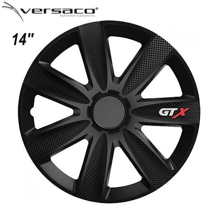 Тасове за джанти VERSACO Carbon GTX Black к-т 4 бр- 13", 14", 15", 16"