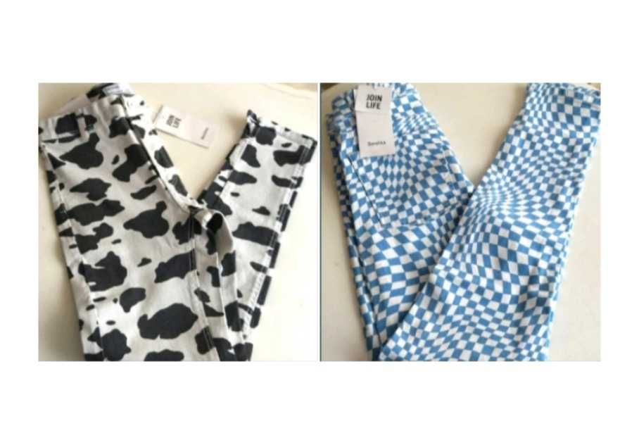 4Bershka"Бел,Голуб,Розов.Jeans Новые