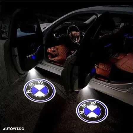 Set Logo Proiectoare Lampi 3D LED Lumini Usi Portiere BMW X 1 3 5 6 7