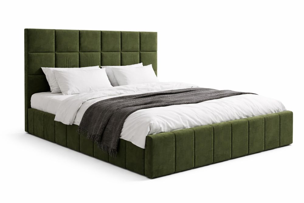 Pat tapitat cu somiera metalica 9  bucati stoc