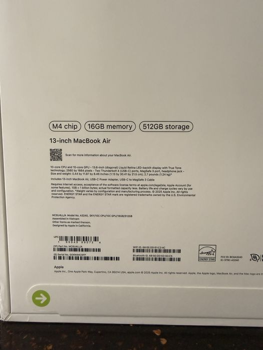 Продается Новый MacBook Air M4