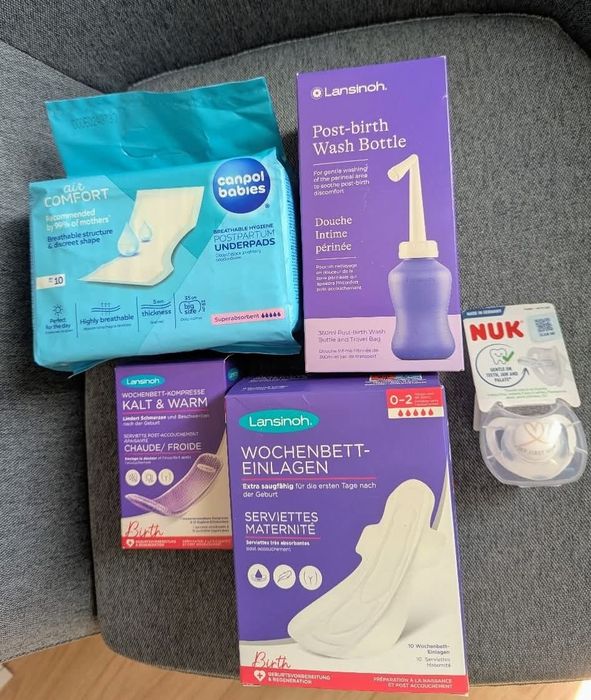 Lansinoh комплект след раждане бутилка, компрес ,следродилни превръзки