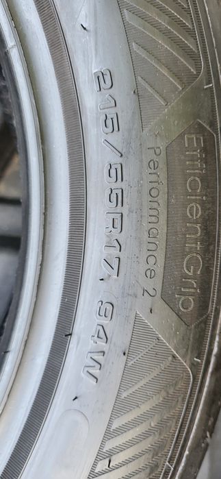 2 anvelope 215 55 17 goodyear de vara 2024 7mm