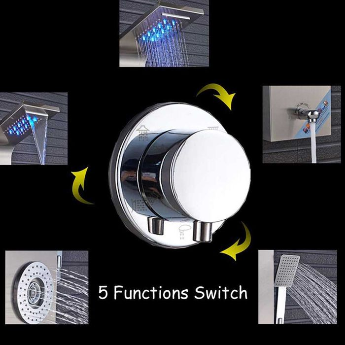 Хидромасажен душ панел с дисплей и LED осветление