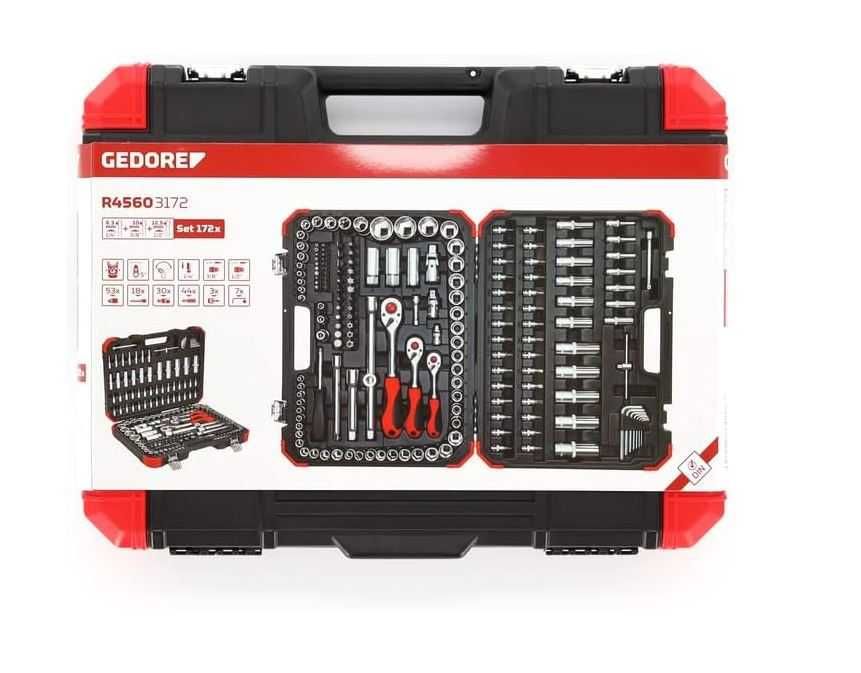 Gedore Red-комплект гедоре 172 части (1/2-1/4-3/8)