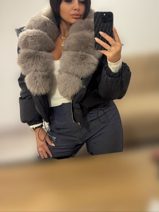 Geaca cu blana naturală