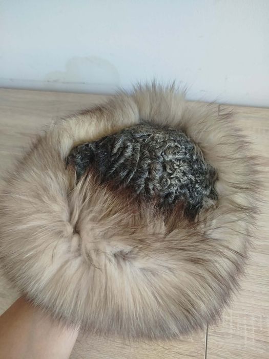 Căciulă de lux damă din blană naturală Vulpe Polară și Nurcă – NOUĂ, la comandă