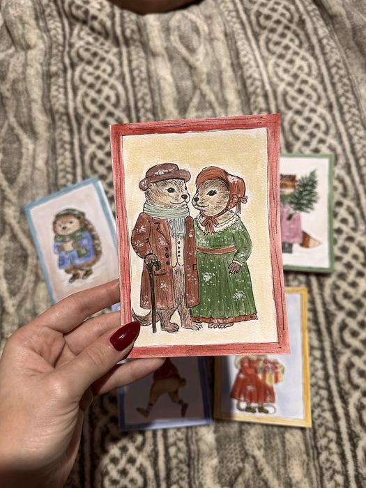 Ръчно рисувани картички