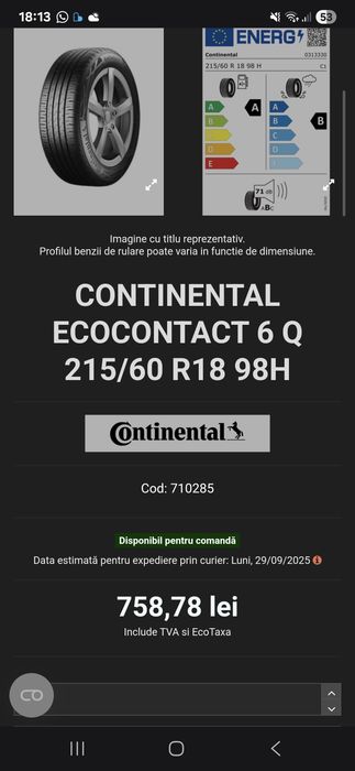 Cauciucuri Continental EcoContact6Q