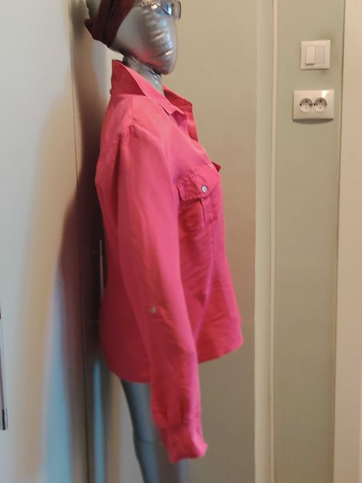 Bluza matase naturala "roz Barbie"