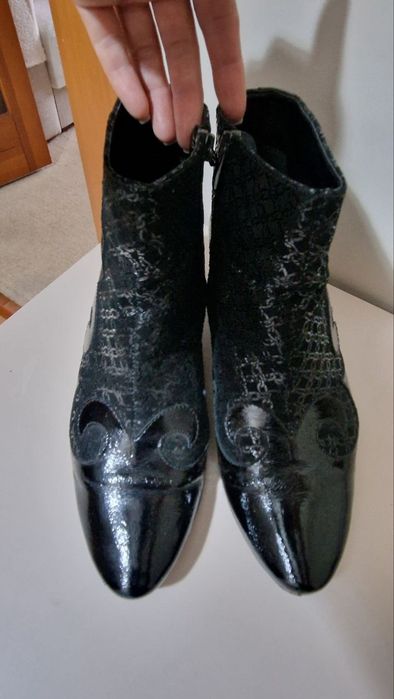Ботильоны черные б/у