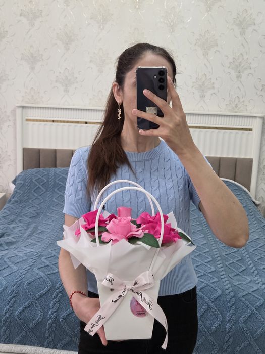 Букет из мыльных роз