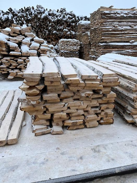 Берёза не обрезанная доска