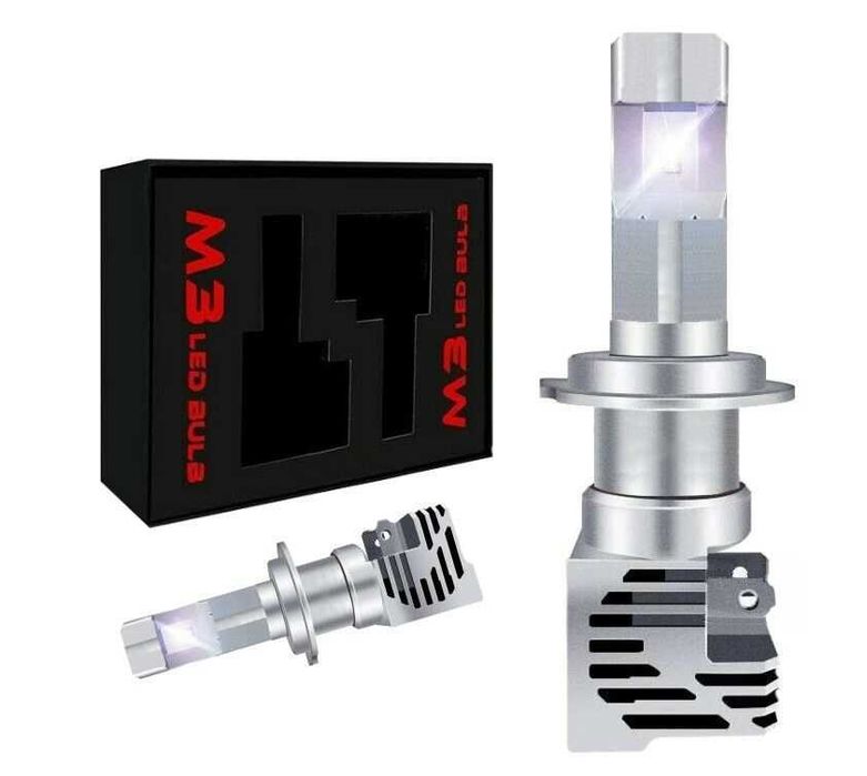 К-кт Умалени Мини Лед Led Диодни Крушки М3 H4 H1 H7 Х4 Х1 Х7 12-24V