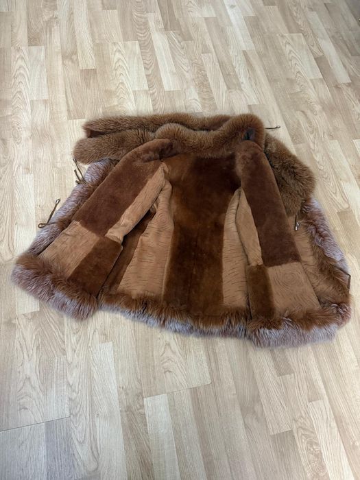 Cojoc cu guler de blană naturală L