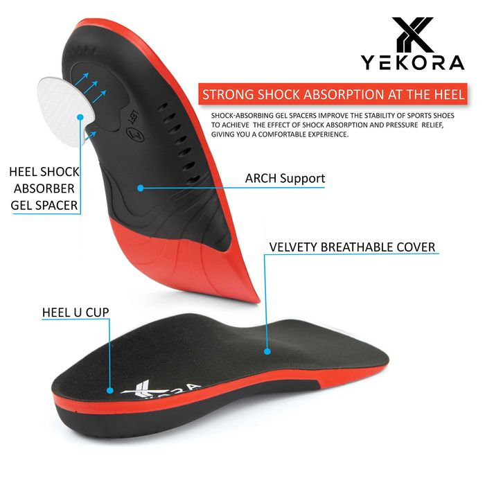 Ортопедични 3/4 стелки за дюстабан плоскостъпие паднал свод YEKORA