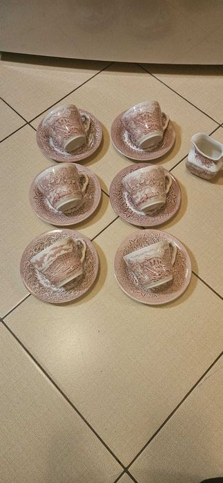 Vand set  mobilier 4 piese din lemn vopsit, pictat manual