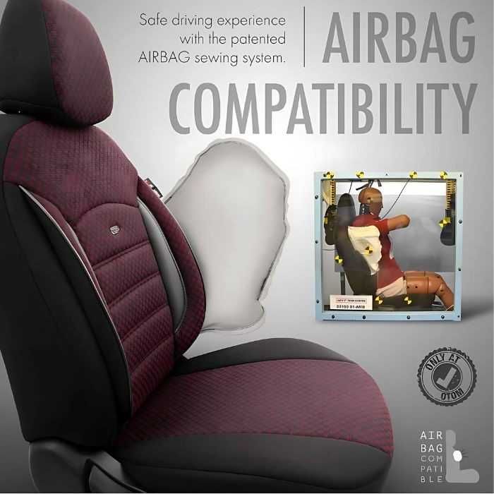 Тапицерия за седалки Otom Sport Plus, PLS103, Черно/бордо