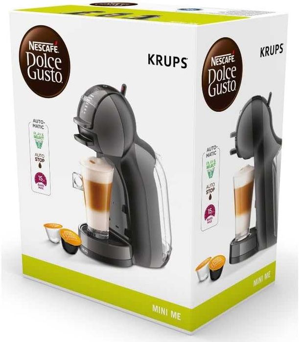 ПРОМО Нова 2г Гаранция Кафемашина с Капсули Krups NESCAFE Dolce Gusto Mini Me KP123B